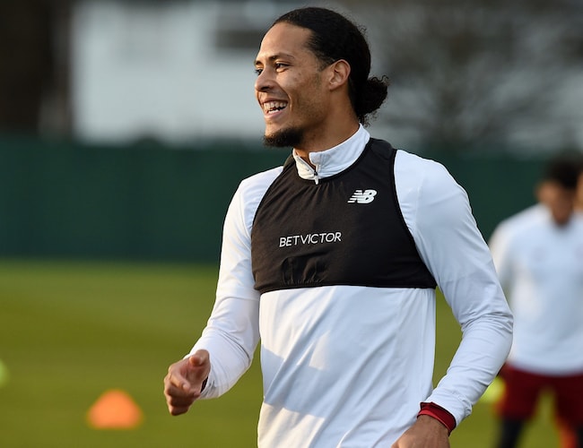 Virgil van Dijk during a practice session in March 2018