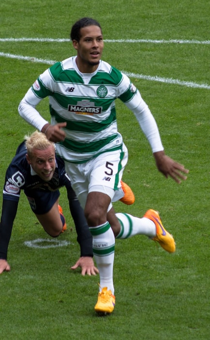 Virgil van Dijk for Celtic F.C. in a match against Ross County in 2015