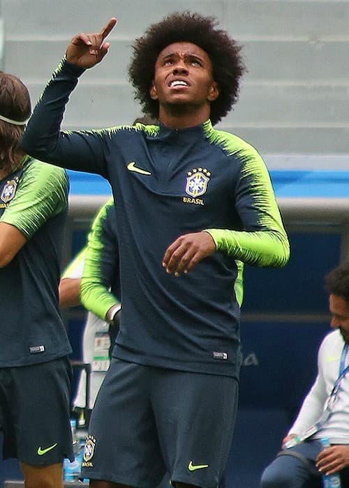 Willian preparing for a match in June 2018