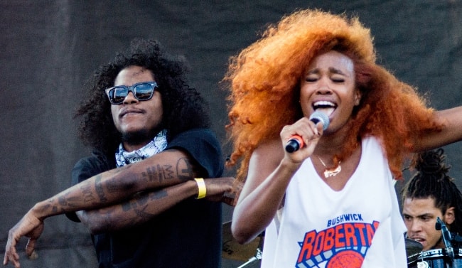 Ab-Soul (Left) while performing with SZA at the 2015 AfroPunk festival in Brooklyn, New York