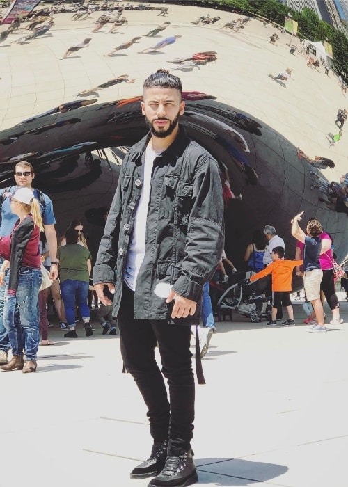 Adam Saleh enjoying the sun in Chicago in June 2017