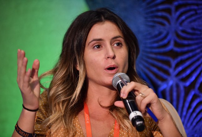 Anastasia Ashley during the opening day of Web Summit 2017 in Lisbon, Portugal