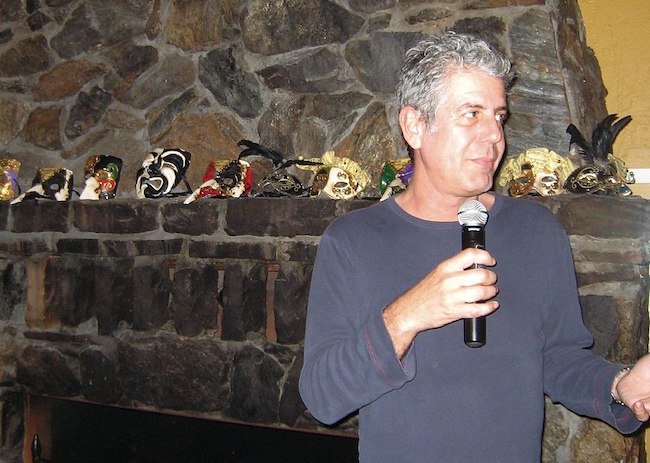 Anthony Bourdain during a book signing event in 2007