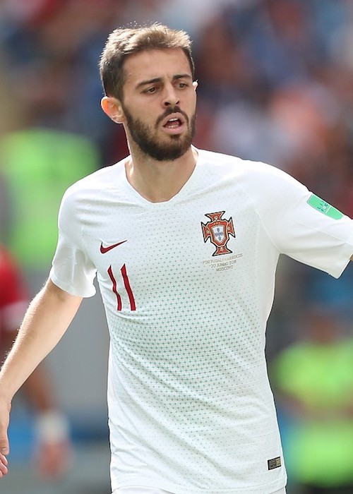 Bernardo Silva in the middle of the match in June 2018