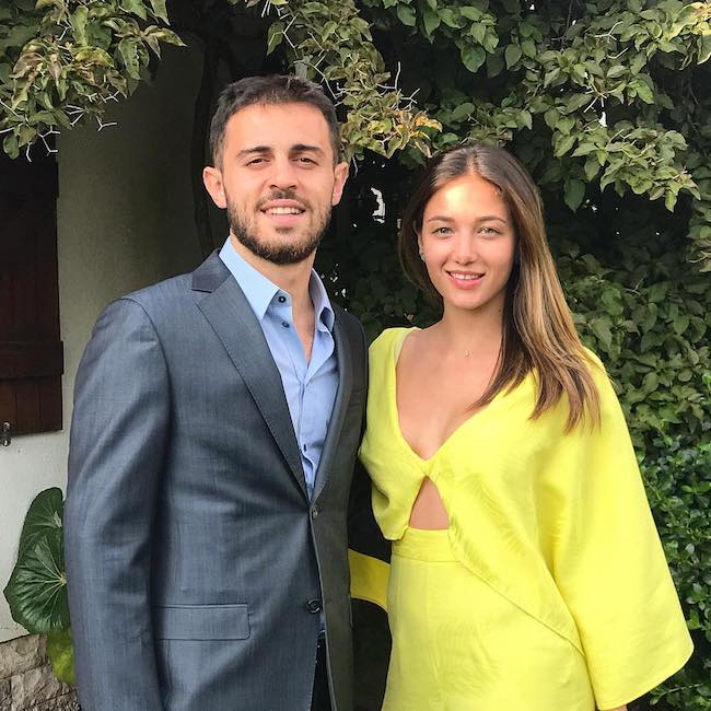 Bernardo Silva with girlfriend Alicia Verrando in 2018 at Portugal