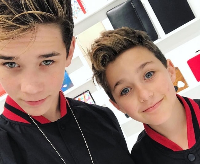 Brandon Rowland (Left) with his younger brother Ashton Rowland in September 2017