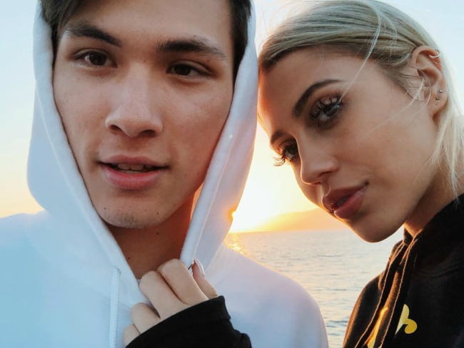 Carter Reynolds and Demi Plaras in a selfie in May 2018