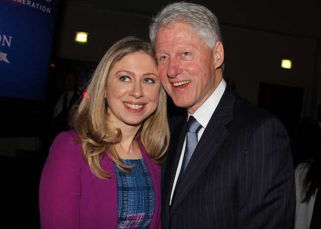 Chelsea Clinton with her dad Bill Clinton