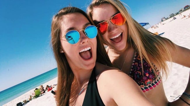 Chloe Channell (Right) and Cassie Davis in a selfie in March 2018