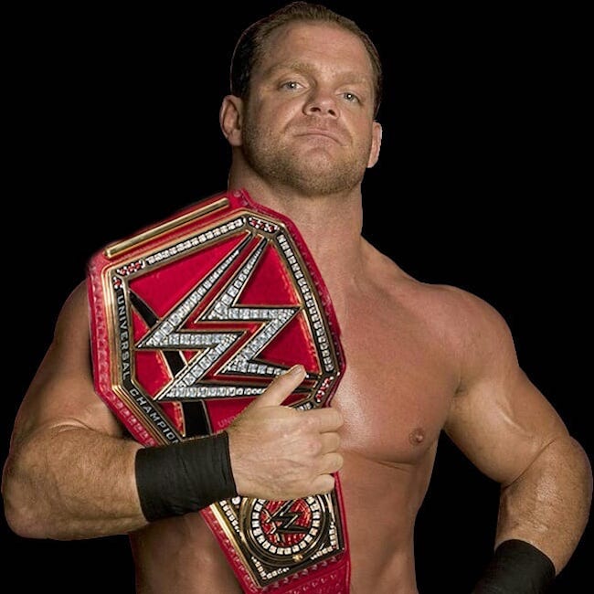 Chris Benoit with his wrestling belt