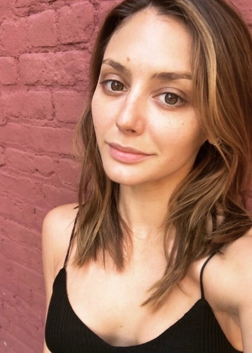 Christine Evangelista in a no-makeup selfie in July 2018