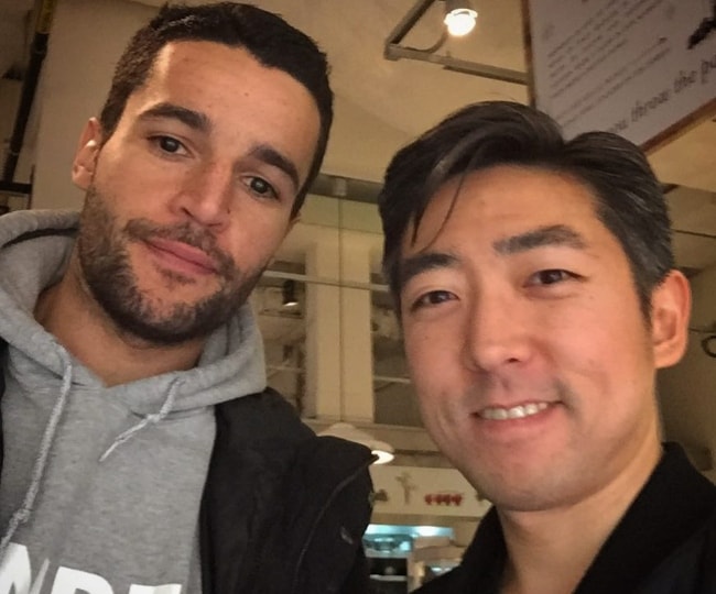 Christopher Abbott (Left) as seen in March 2018 at Flatiron District, NYC