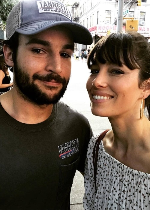 Christopher Abbott with Jessica Biel