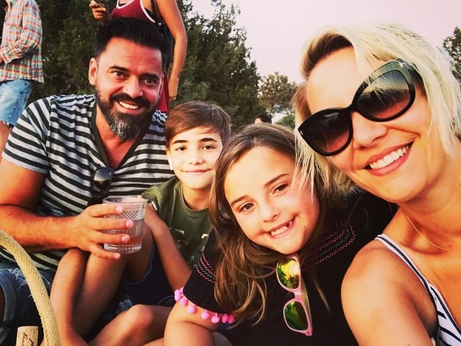 Claire Richards with her family during their vacation in Ibiza in August 2018