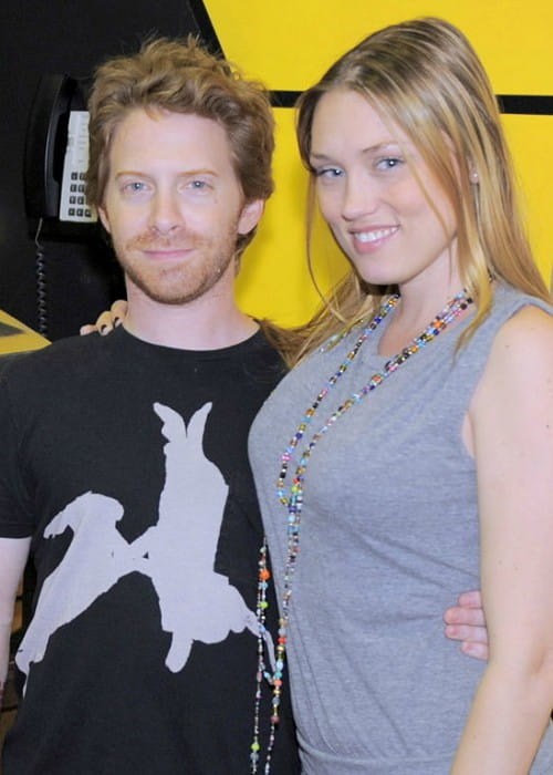 Clare Grant and Seth Green at Goddard Space Flight Center in May 2011