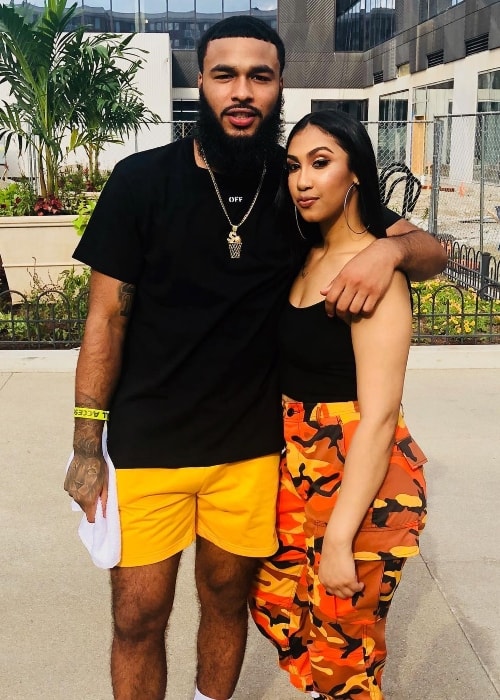 Clarence White with Queen Naija in Columbus, Ohio in June 2018