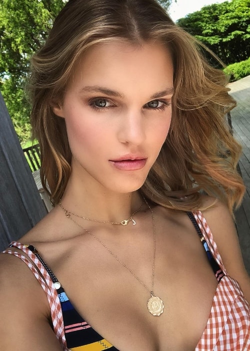 Corrigan Joy as seen in a selfie in East Hampton, New York in June 2018