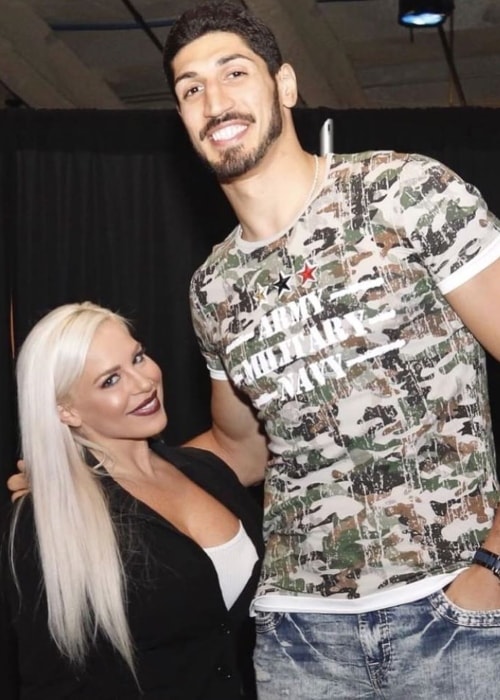 Dana Brooke with Enes Kanter in July 2018