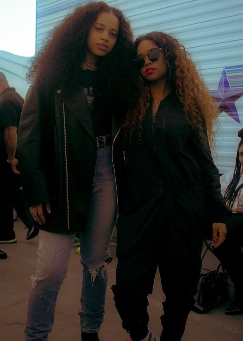 Ella Mai (Left) with singer H.E.R. in July 2018