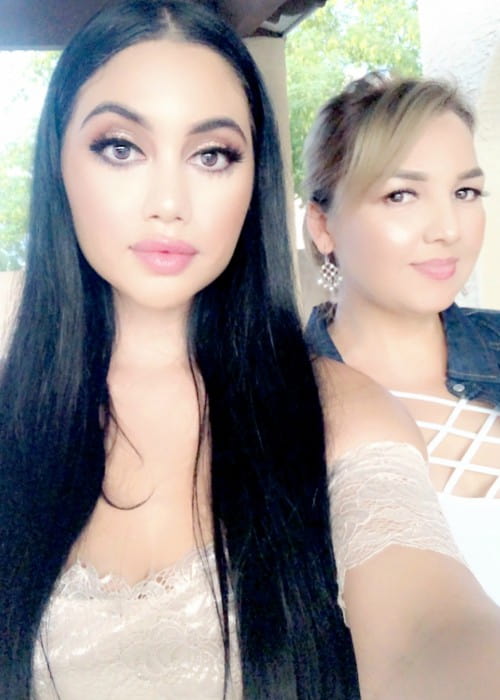 Jailyne Ojeda Ochoa (Left) and Blanca Guerra as seen in July 2018