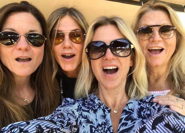 Jennifer Aniston with friends