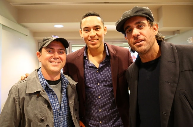 Joe Lo Truglio (Left) with Carlos Correa and Bobby Cannavale (Right) seen in October 2015