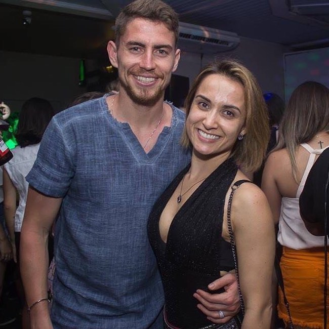 Jorginho with his love Natalie on Valentine's Day in 2018