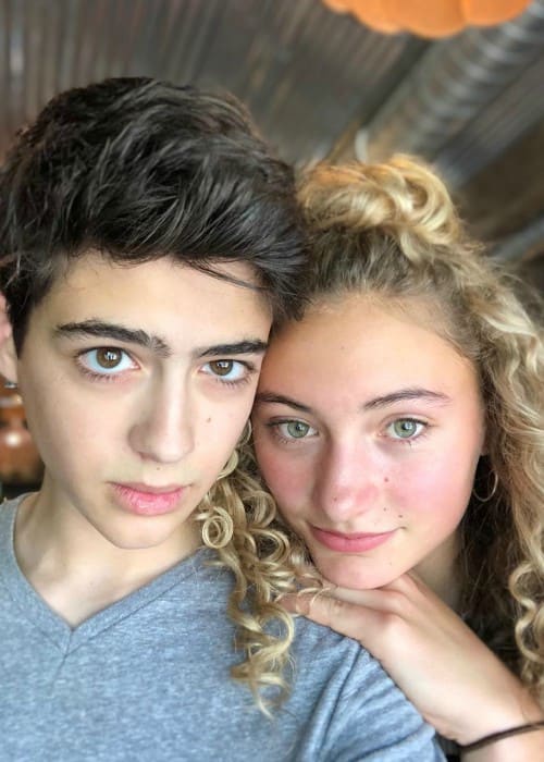 Joshua Rush and Eliana Groves as seen in July 2018