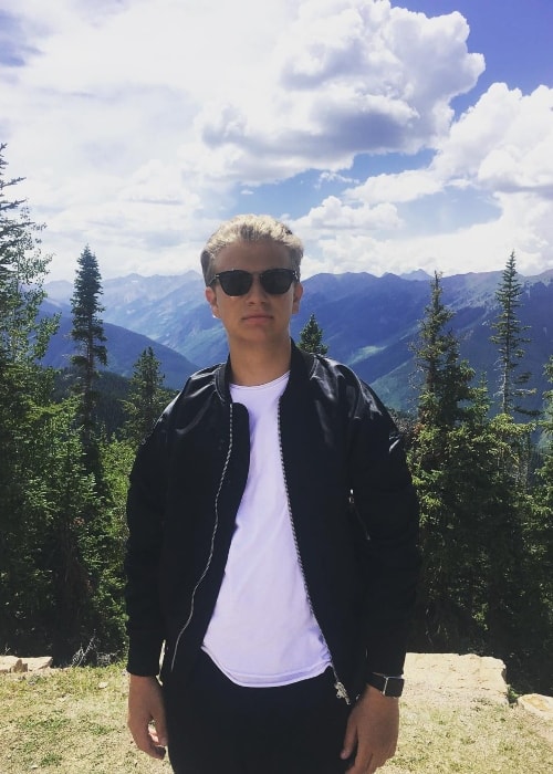 Justin Roberts at the top of Aspen Mountain in August 2016