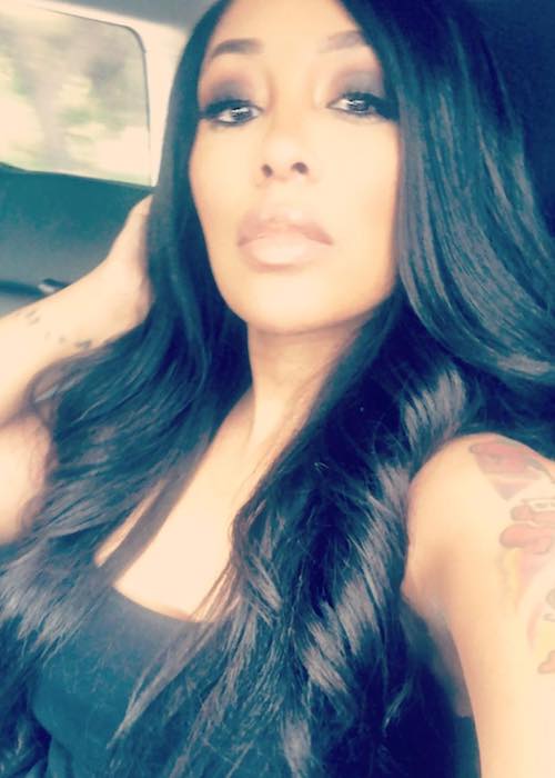 K. Michelle car selfie in July 2018