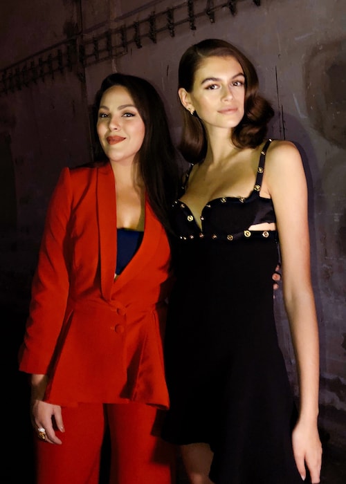 KC Concepción (Left) with Kaia Jordan Gerber in Berlin, Germany in May 2018