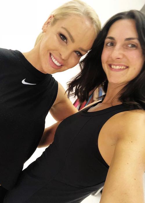 Katie Piper with trainer Louise Boucek in August 2018