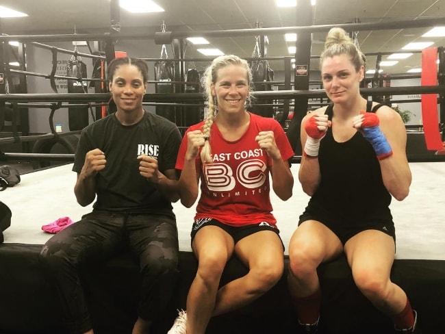 Katlyn Chookagian with Taneisha Tennant (Left) and Sarah Thomas (Right) in August 2018