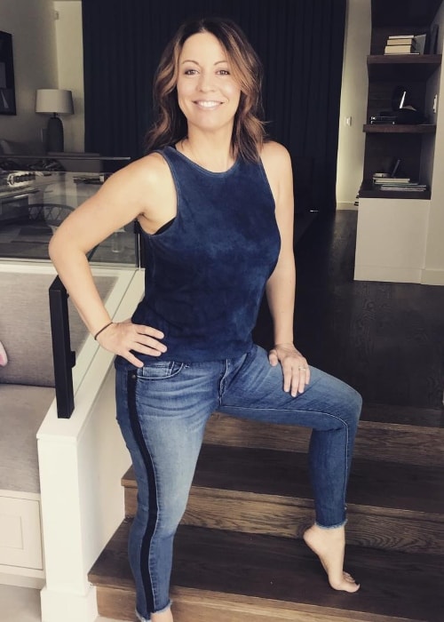 Kay Cannon in her denis for the Denim Day in April 2018