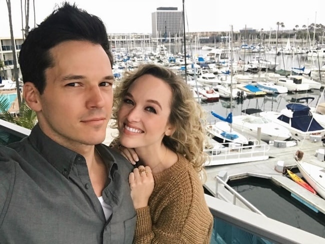 Kelley Jakle in a selfie with Mark Hapka in May 2018