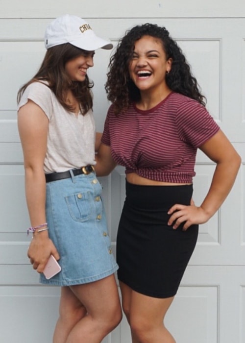 Laurie Hernandez with her friend in June 2018