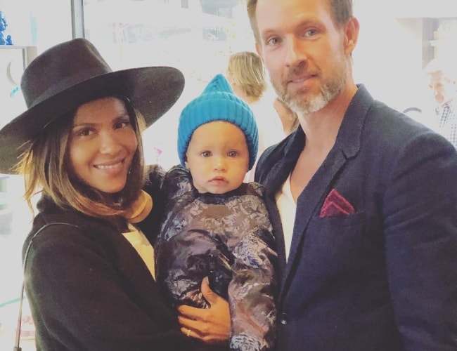 Lesley-Ann Brandt with Chris Payne Gilbert and their son