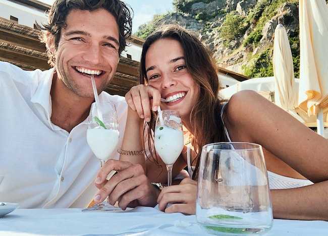 Marcos Alonso with his girlfriend in June 2018