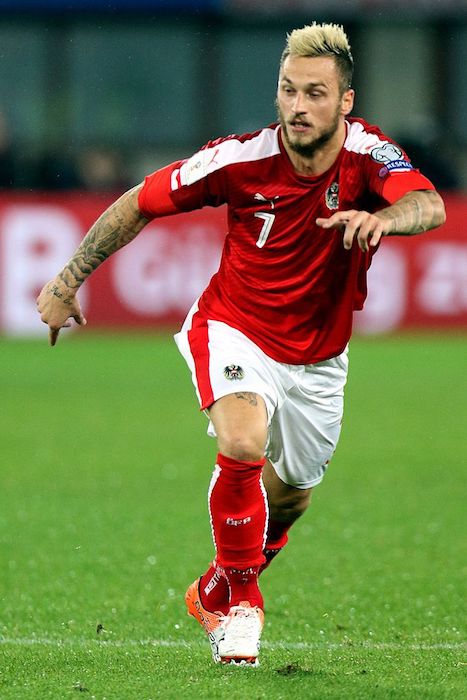 Marko Arnautovic during a 2018 FIFA World Cup qualification match between Austria and Wales in 2016