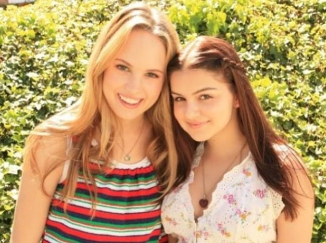 Meaghan Martin (Left) with Ariel Winter in May 2015