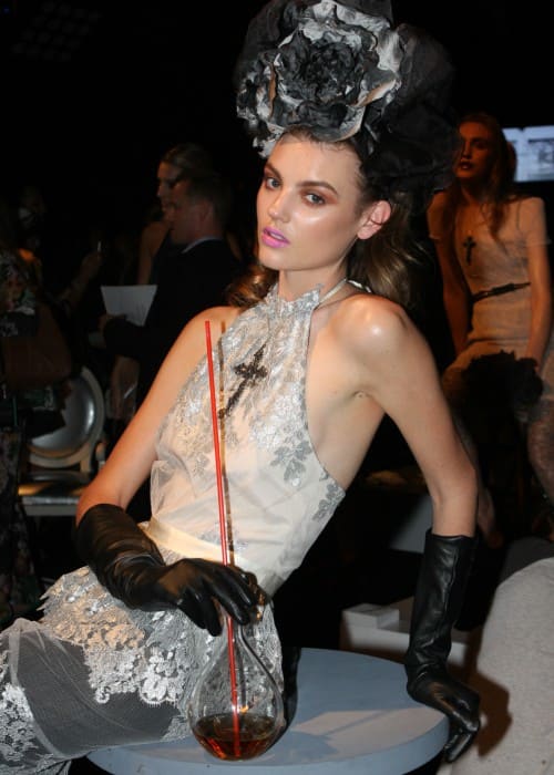 Montana Cox during the Mercedes-Benz Fashion Week in May 2012