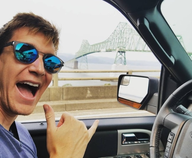 Oliver Phelps enjoying a drive at Port of Astoria in September 2017