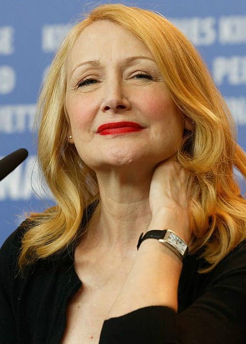 Patricia Clarkson at a press conference in February 2017