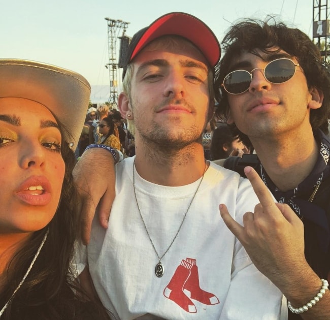 Rocky Lynch at Coachella 2018 with Savannah Hudson (Left) and Brandon Hudson (Right)