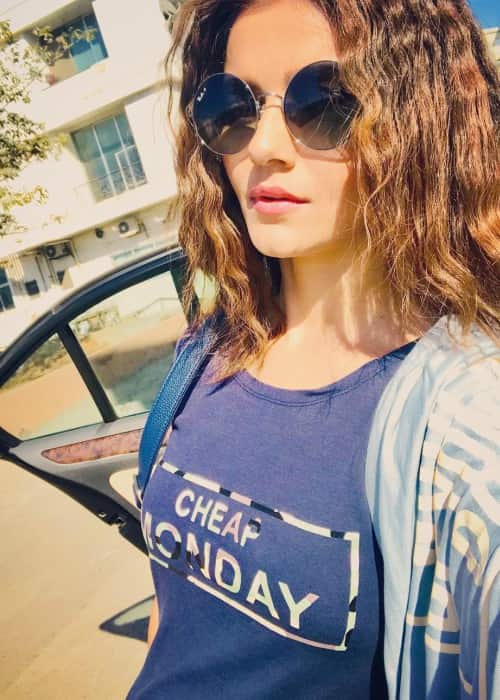 Rubina Dilaik in a selfie in February 2018