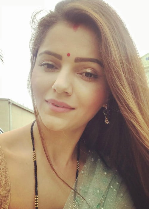 Rubina Dilaik in an Instagram selfie as seen in July 2018