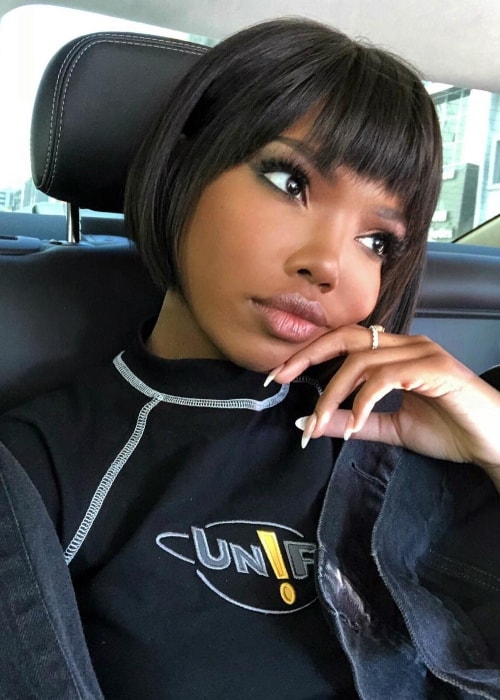 Ryan Destiny in a selfie in March 2018