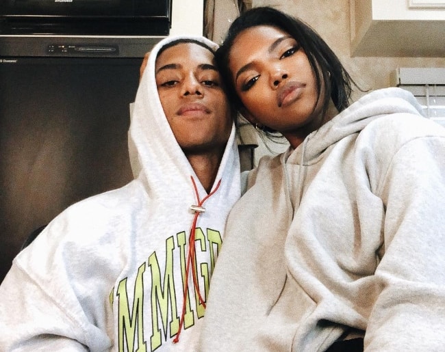 Ryan Destiny with Keith T Powers in February 2018