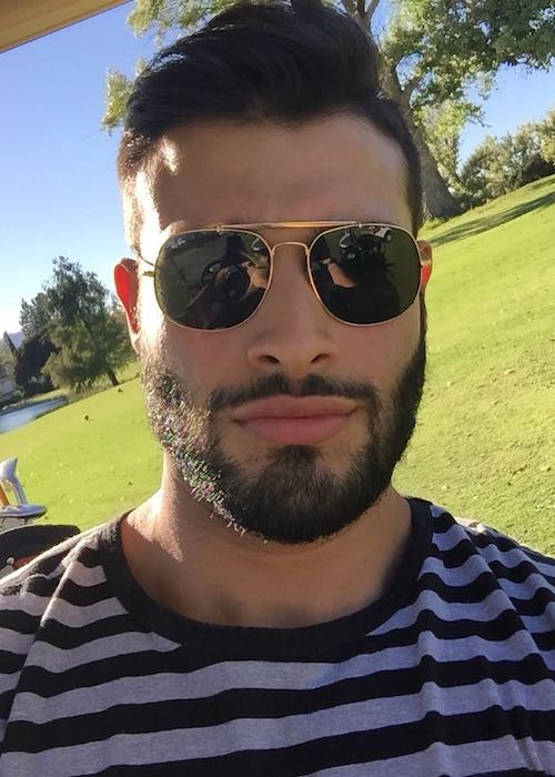 Sam Asghari at a golf course in October 2017