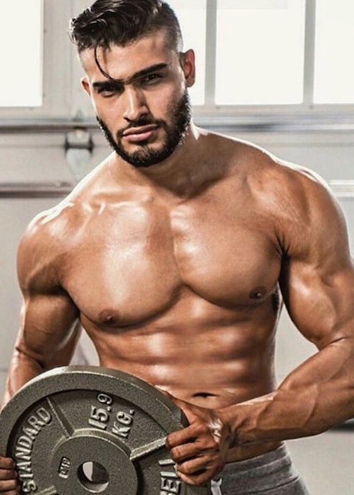 Sam Asghari muscular body